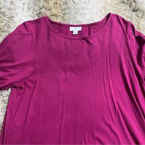 J Jill women’s Fuchsia Bell long sleeve top Large barely worn like new